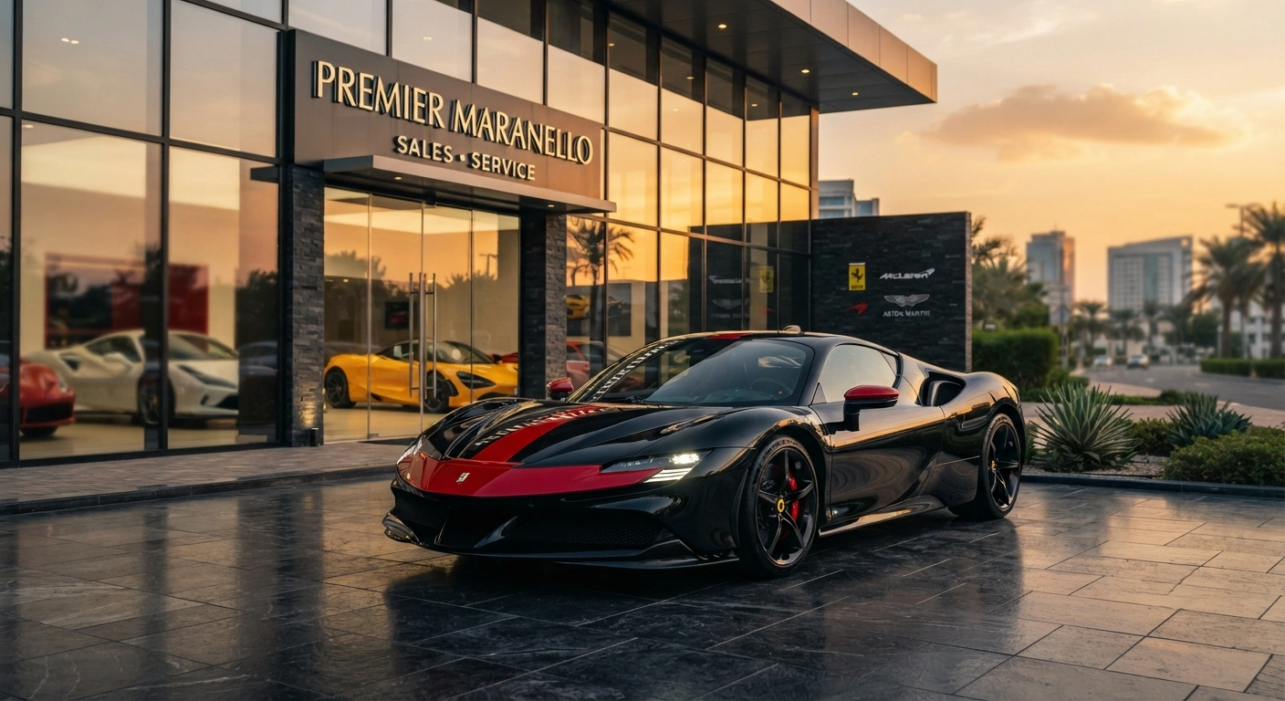 Luxury car on display